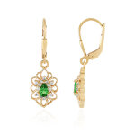 Boucles d'oreilles en argent et tsavorite de lemshuku