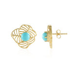 Boucles d'oreilles en argent et turquoise sleeping beauty (ornaments by de melo)