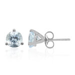 Boucles d'oreilles en or et aigue - marine du brésil aaa (cirari) Boucles d'oreilles en or et aigue - marine du brésil aaa (cirari)