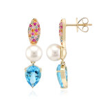 Boucles d'oreilles en or et topaze de marambaia (michelle albala)