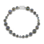 Bracelet en argent et labradorite bleue de maniry (km by juwelo)