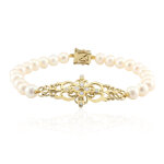 Bracelet en argent et perle blanche de culture d'eau douce Bracelet en argent et perle blanche de culture d'eau douce