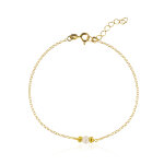 Bracelet en argent et perle blanche de culture d'eau douce (joias do paraso)