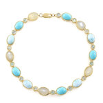 Bracelet en argent et pierre de lune blanche (km by juwelo)
