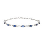 Bracelet en or et saphir bleu de ceylan (cirari)