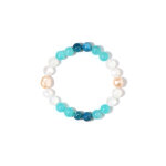 Bracelet et perle de culture d'eau douce de couleur p�che (riya)