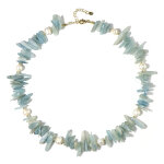 Collier en argent et aigue - marine du brsil (riya)