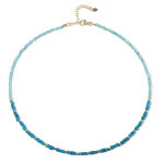 Collier en argent et apatite bleue