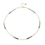 Collier en argent et emeraude du br�sil (riya)