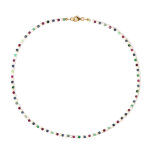 Collier en argent et emeraude (riya)