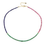 Collier en argent et emeraude de zambie
