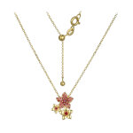 Collier en argent et grenat rhodolite