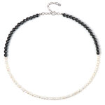 Collier en argent et h�matite noire