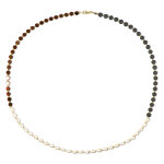Collier en argent et hmatite noire (riya)