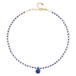 Collier en argent et lapis - lazuli