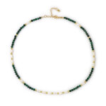 Collier en argent et malachite