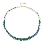 Collier en argent et malachite