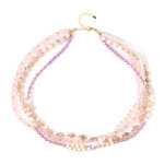 Collier en argent et opale rose (riya)