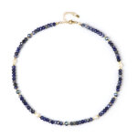 Collier en argent et perle blanche de culture d'eau douce (riya)