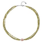 Collier en argent et perle de culture d'eau douce rose