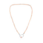 Collier en argent et perle de culture d'eau douce rose