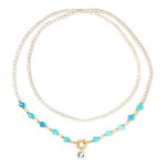 Collier en argent et quartz blanc (riya)