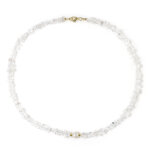 Collier en argent et quartz blanc (riya)
