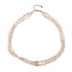 Collier en argent et quartz rose