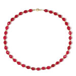 Collier en argent et quartz rouge