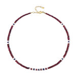 Collier en argent et rubis (riya) Collier en argent et rubis (riya)