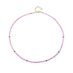 Collier en argent et saphir rose de ceylan