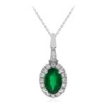 Collier en or et emeraude de zambie aaa