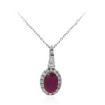 Collier en or et rubis aaa du mozambique