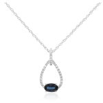 Collier en or et saphir bleu de ceylan
