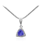 Collier en or et tanzanite aaa