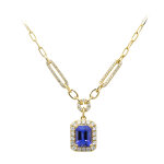 Collier en or et tanzanite aaa (cirari)