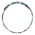Collier ras du cou en acier et chrysocolle (riya)