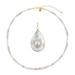 Parure en argent et perle de mab� (bali barong)