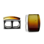 Pendentif en argent et ambre baltique (monosono collection)