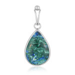 Pendentif en argent et azurite - malachite (bali barong)