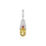 Pendentif en argent et b�ryl jaune