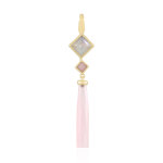 Pendentif en argent et calc�doine rose (km by juwelo)