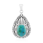 Pendentif en argent et chrysocolle