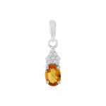 Pendentif en argent et citrine