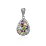 Pendentif en argent et citrine