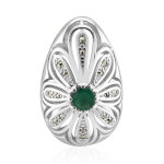 Pendentif en argent et emeraude de zambie (annette classic)