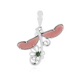 Pendentif en argent et opale rose (desert chic)