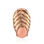 Pendentif en argent et opale rose (tpc)