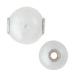 Pendentif en argent et perle blanche de culture d'eau douce (monosono collection)
