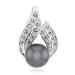 Pendentif en argent et perle de culture de tahiti (annette classic)